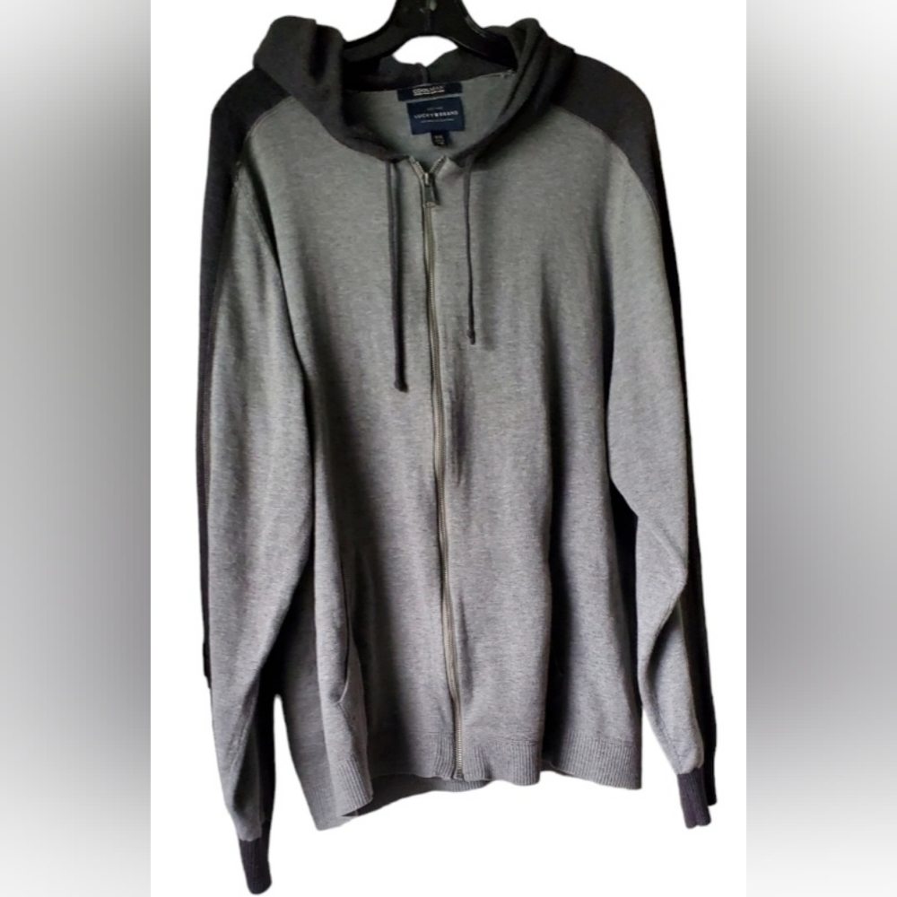Lucky Brand Coolmax XXL Hoodie Grey with Charcoal Sleeves